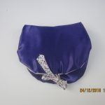 pochette de rangement de mini gants démaquillant - fermé - bleu