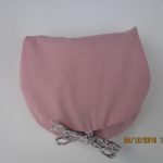 pochette de rangement de mini gants démaquillant - fermé - rose