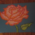 rose en pixel