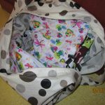 sac a langer 3 enfants - vue de dessus - ouvert