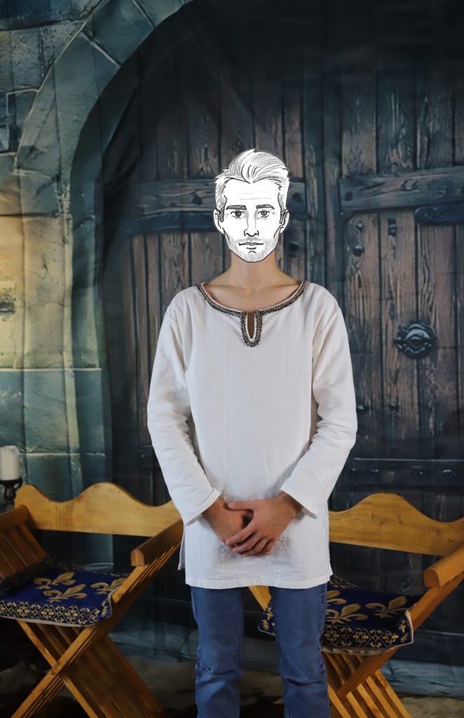 (L) [éco-luxe] - chemise courte médiévale (vue de face)